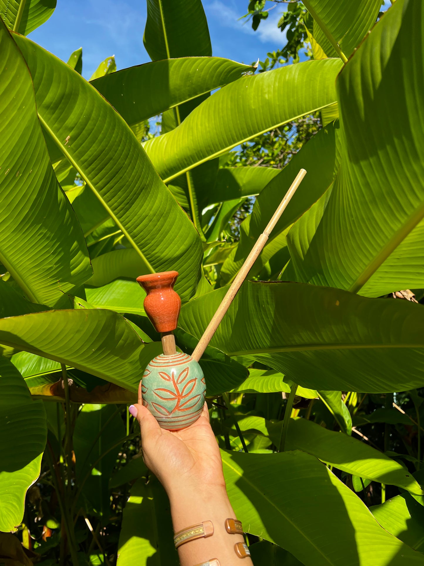 Likkle Turquoise Leaf Of Life Steamaz