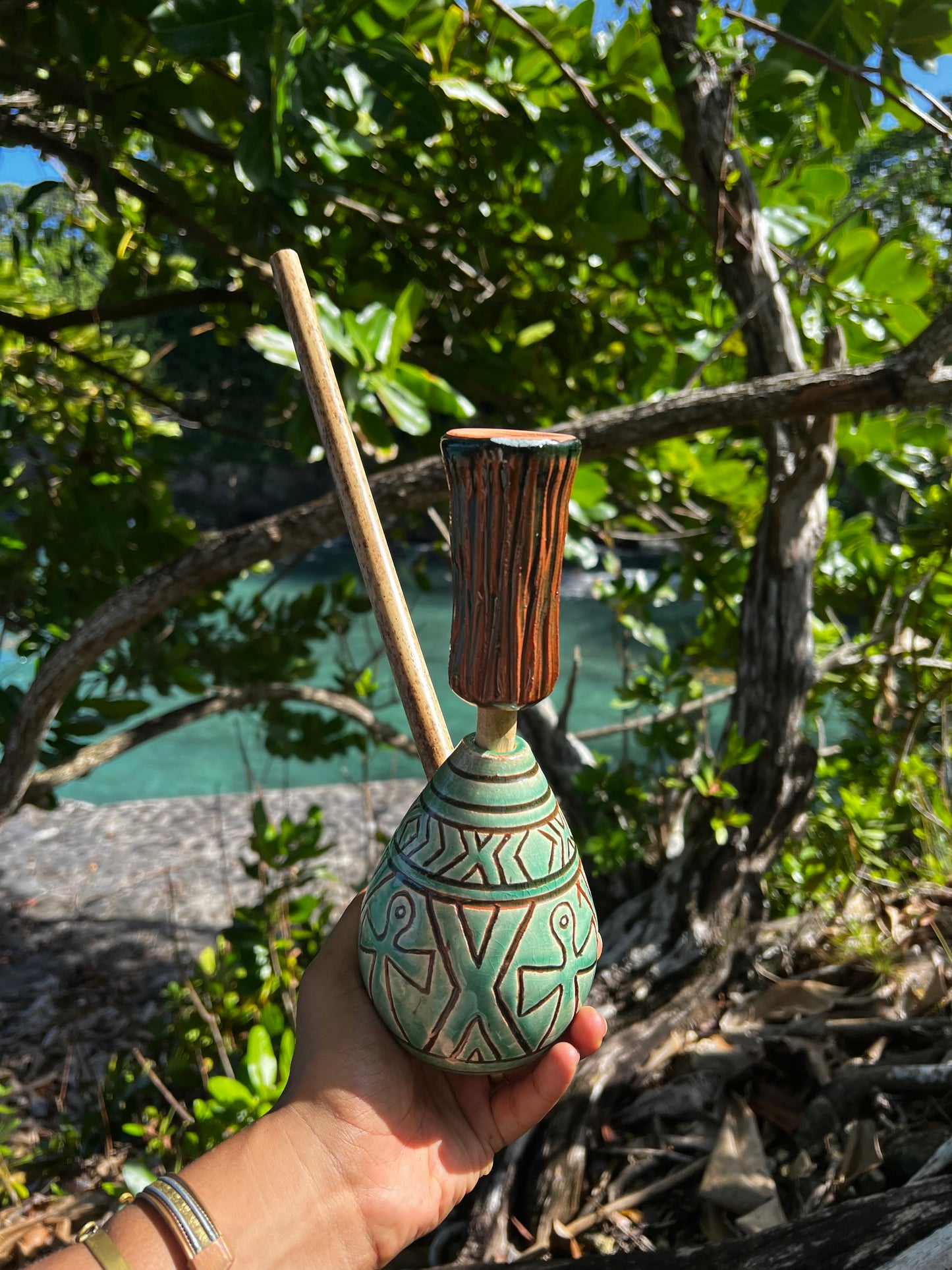 Turquoise Ankh Alchemy Steamaz