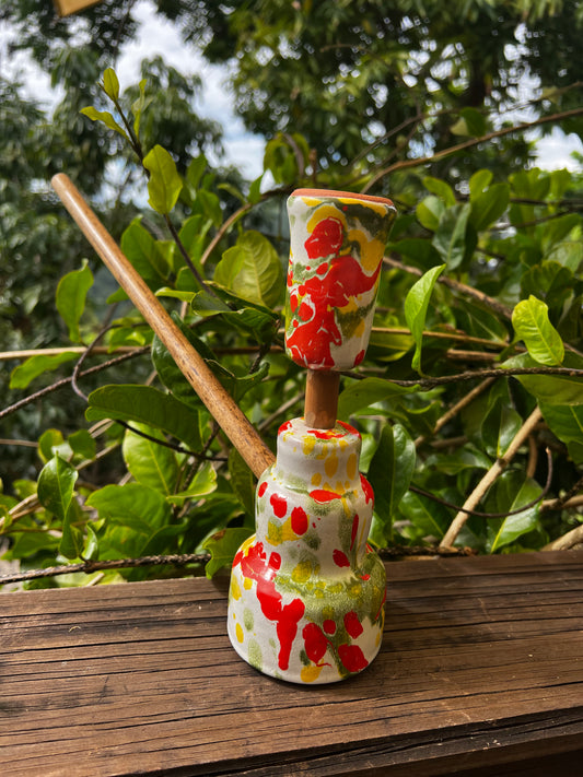 Top Tier Ites Green & Gold Paint Spatter Steamaz