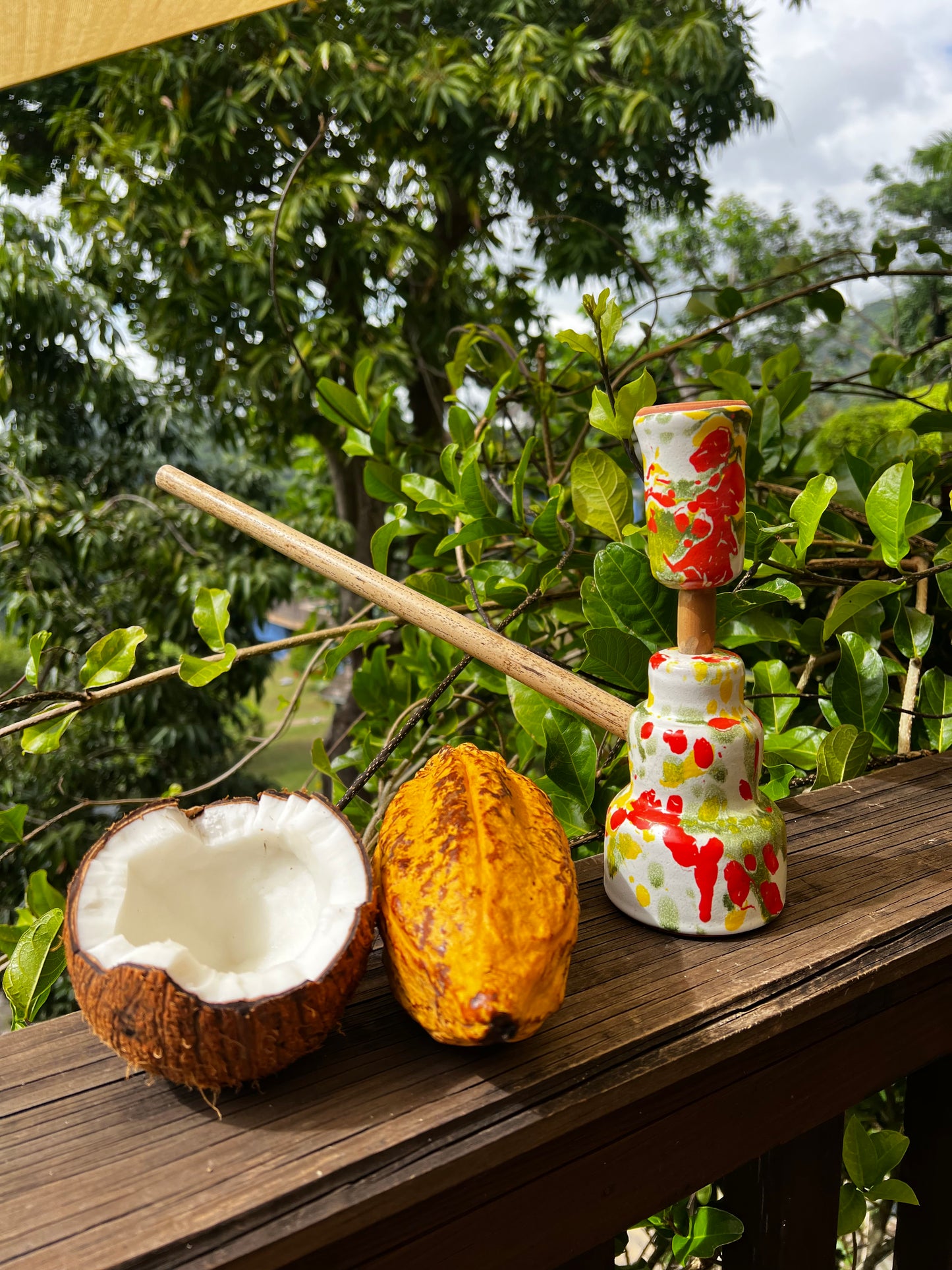 Top Tier Ites Green & Gold Paint Spatter Steamaz