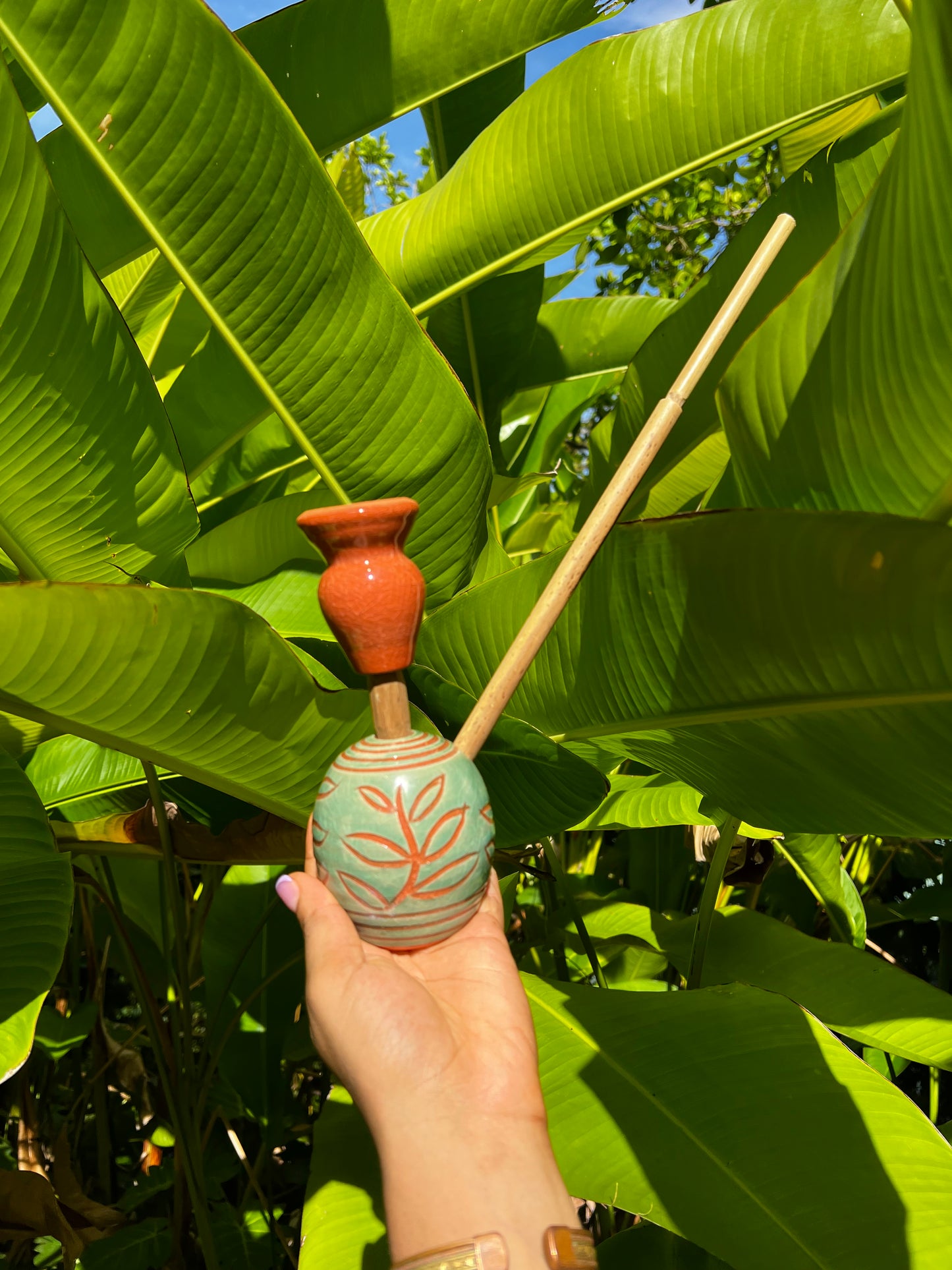 Likkle Turquoise Leaf Of Life Steamaz